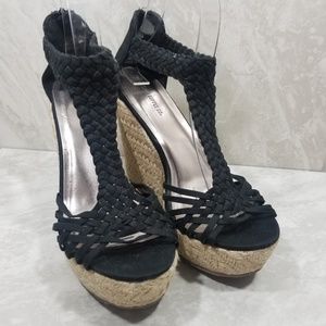 Mossimo Black Sandal Wedges Size 8.5